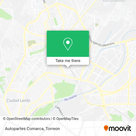 Autopartes Comarca map
