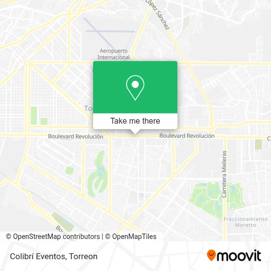 Colibrí Eventos map