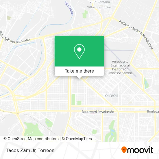 Tacos Zam Jr map