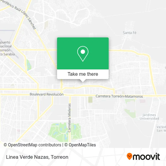 Linea Verde Nazas map
