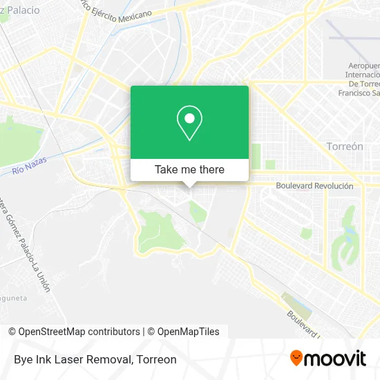 Bye Ink Laser Removal map