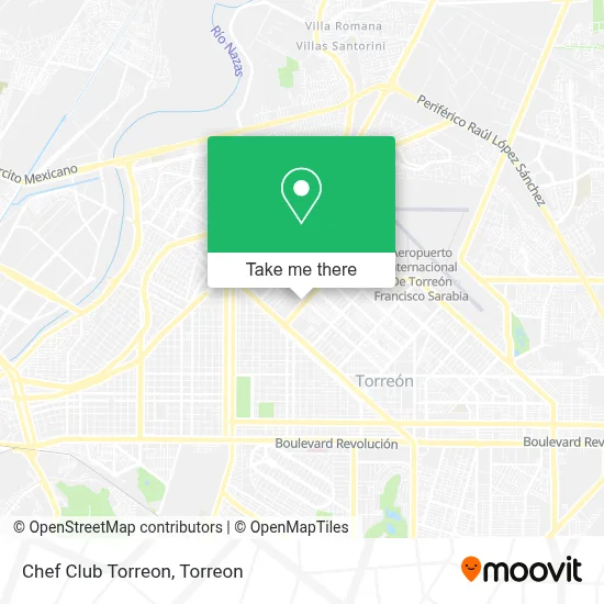 Chef Club Torreon map