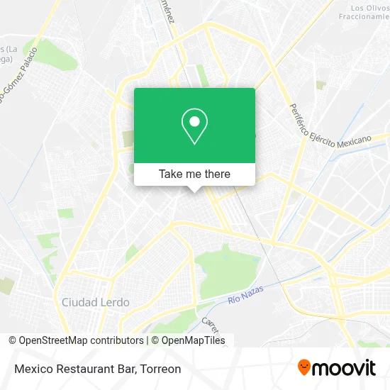 Mexico Restaurant Bar map
