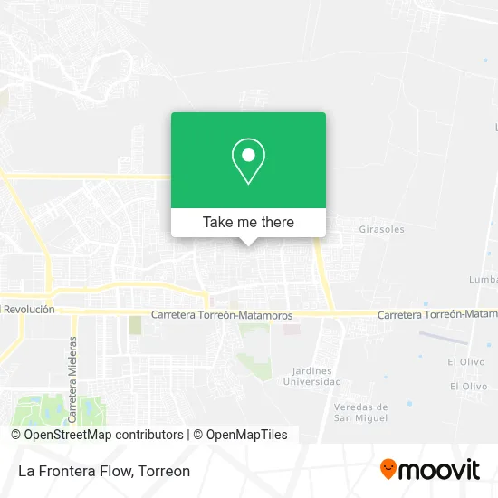 La Frontera Flow map