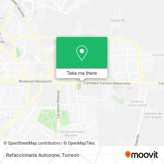 Refaccionaria Autozone map
