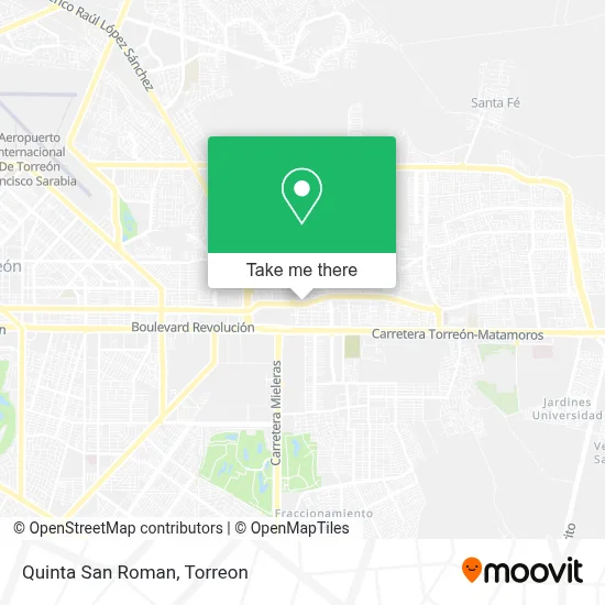 Quinta San Roman map
