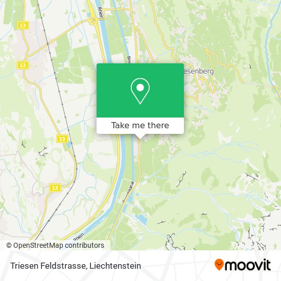 Triesen Feldstrasse map