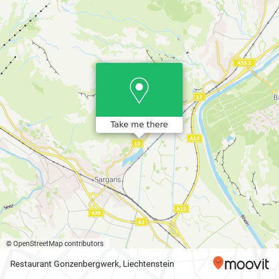 Restaurant Gonzenbergwerk map