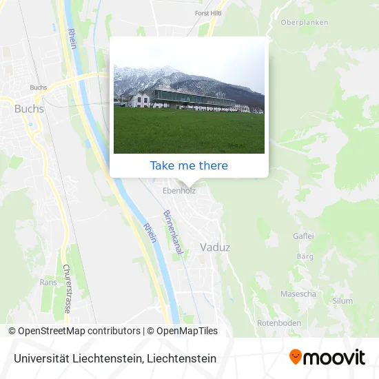 Universität Liechtenstein map