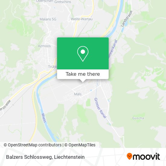 Balzers Schlossweg map