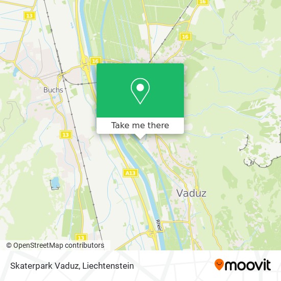 Skaterpark Vaduz map