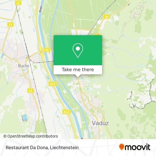 Restaurant Da Dona map