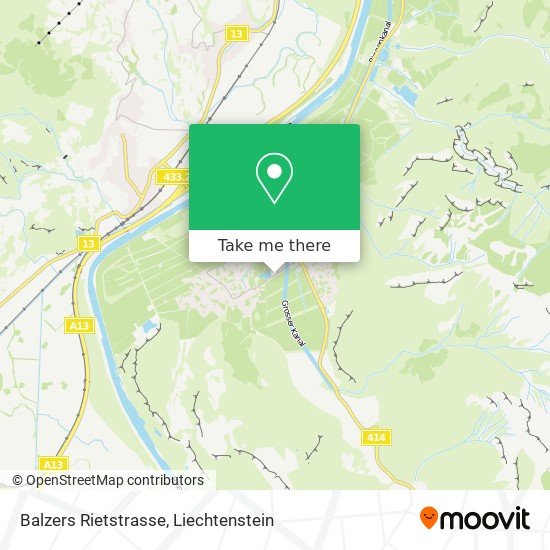 Balzers Rietstrasse map