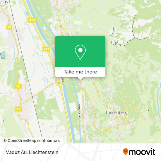 Vaduz Au map