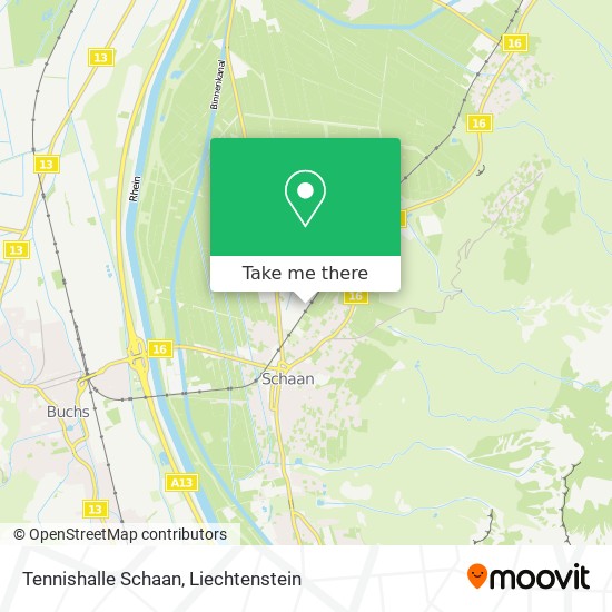 Tennishalle Schaan map