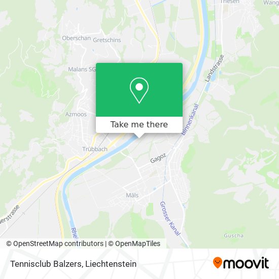 Tennisclub Balzers map