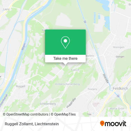 Ruggell Zollamt map