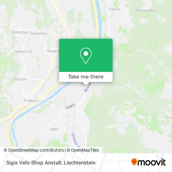 Sigis Velo-Shop Anstalt map