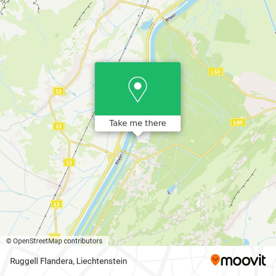 Ruggell Flandera map