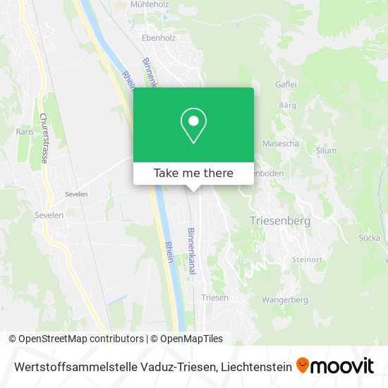 Wertstoffsammelstelle Vaduz-Triesen map