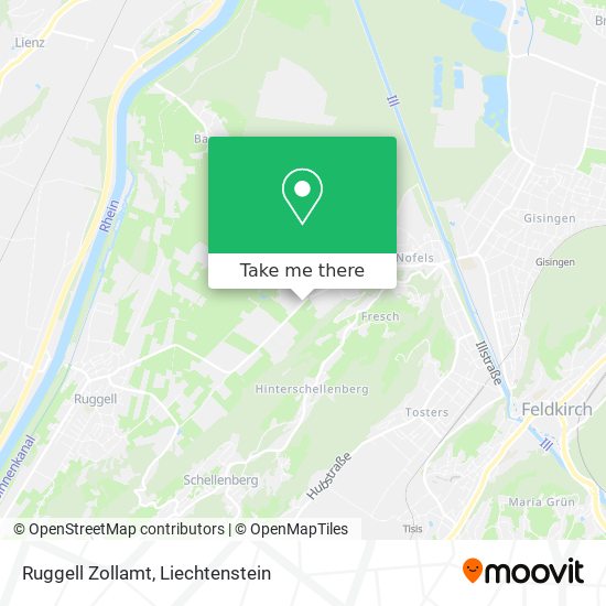 Ruggell Zollamt map