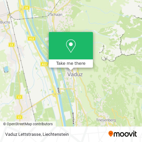 Vaduz Lettstrasse map