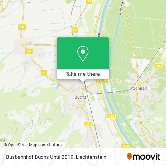 Busbahnhof Buchs Until 2019 map
