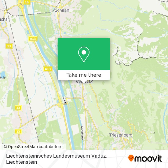 Liechtensteinisches Landesmuseum Vaduz map