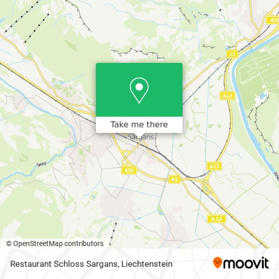 Restaurant Schloss Sargans map