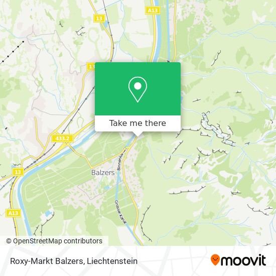 Roxy-Markt Balzers map