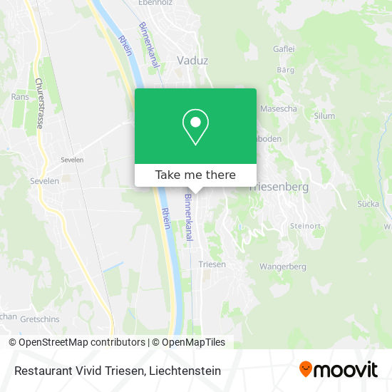 Restaurant Vivid Triesen map
