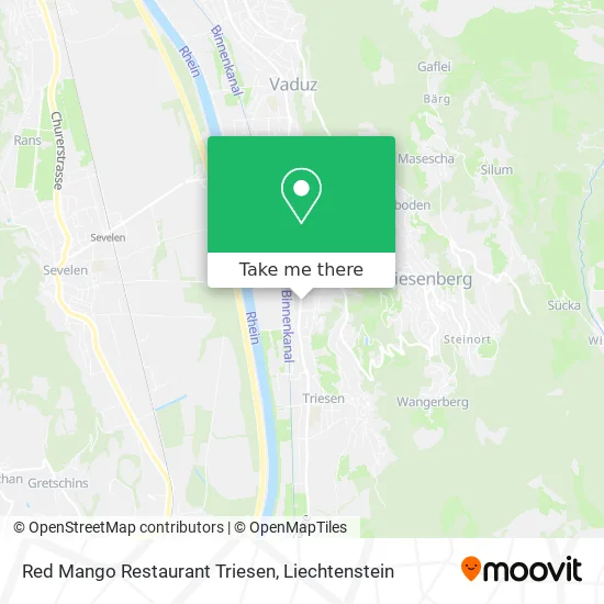 Red Mango Restaurant Triesen map