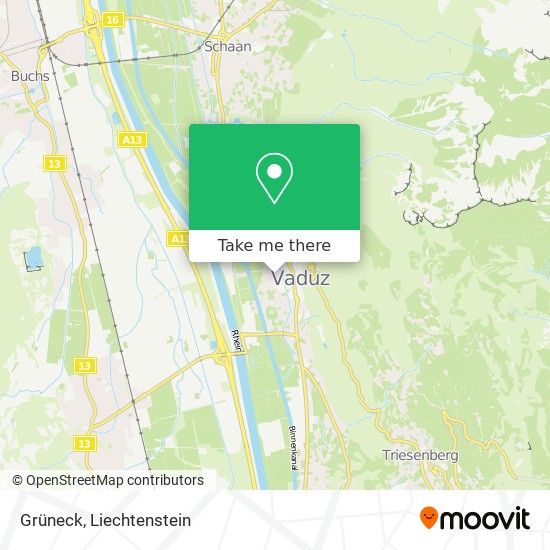 Grüneck map