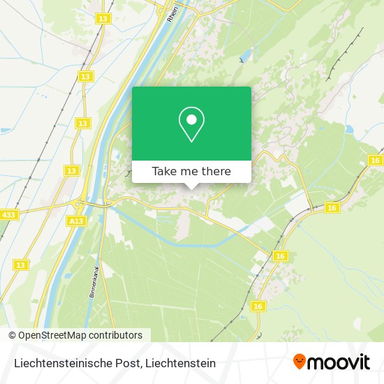 Liechtensteinische Post map