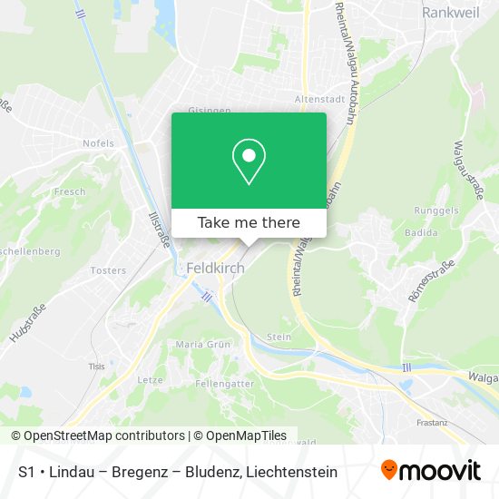 S1 • Lindau – Bregenz – Bludenz map