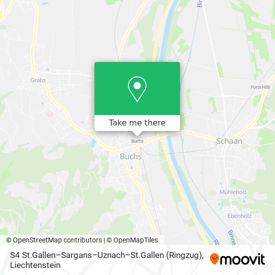 S4 St.Gallen–Sargans–Uznach–St.Gallen (Ringzug) map