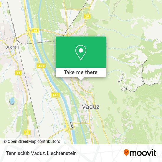 Tennisclub Vaduz map