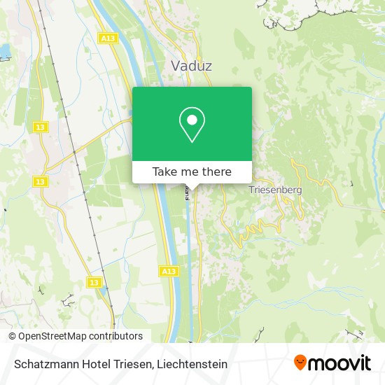 Schatzmann Hotel Triesen map