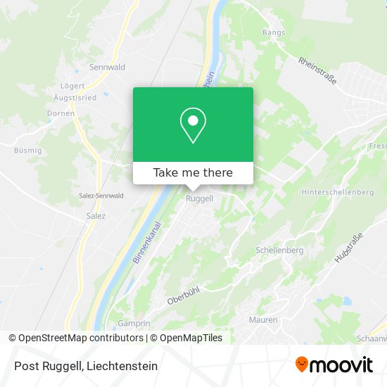 Post Ruggell map