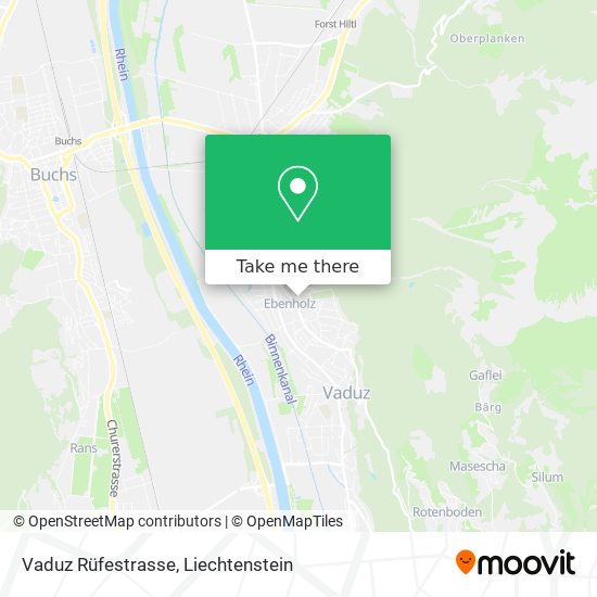 Vaduz Rüfestrasse map
