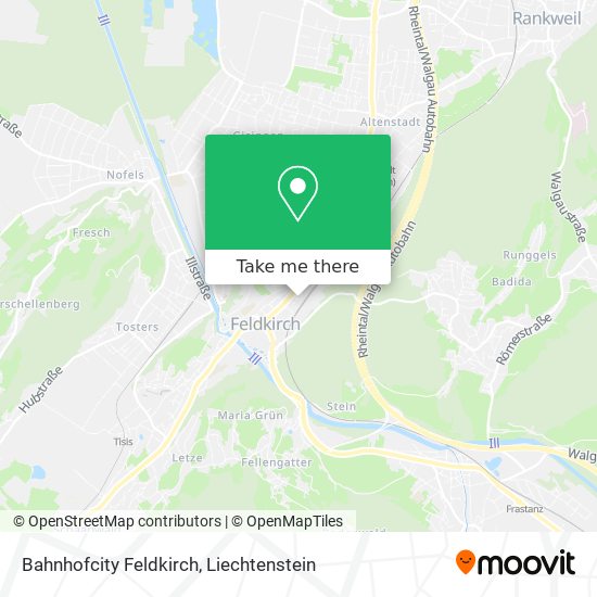 Bahnhofcity Feldkirch map