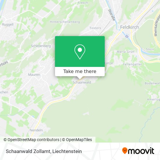 Schaanwald Zollamt map