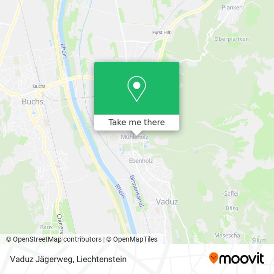 Vaduz Jägerweg map
