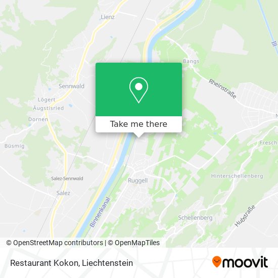 Restaurant Kokon map