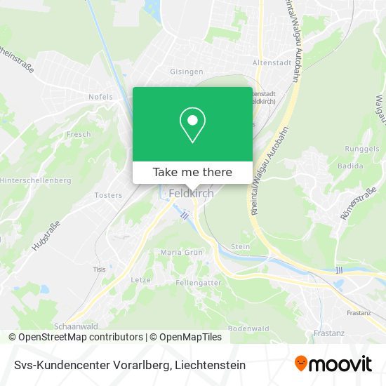 Svs-Kundencenter Vorarlberg map