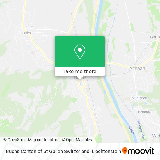 Buchs Canton of St Gallen Switzerland map