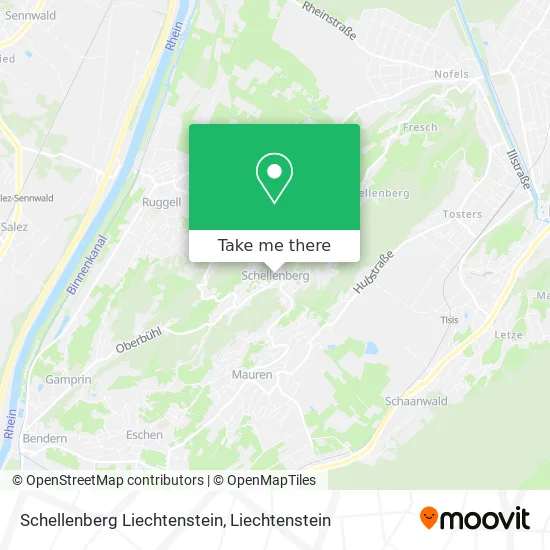 Schellenberg Liechtenstein map