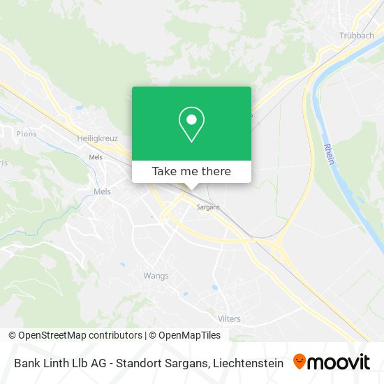 Bank Linth Llb AG - Standort Sargans map