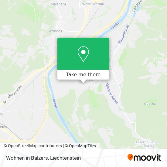 Wohnen in Balzers map