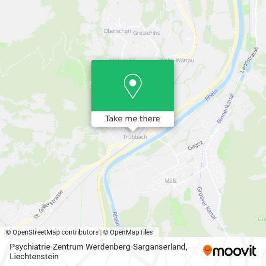 Psychiatrie-Zentrum Werdenberg-Sarganserland map